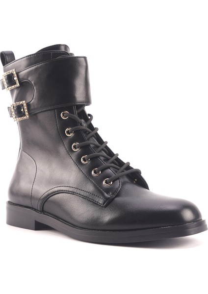 Valerın 4pr Siyah Kadın Düz Bot