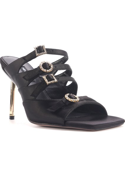 Lorenza2 4pr Siyah Kadın Topuklu Terlik