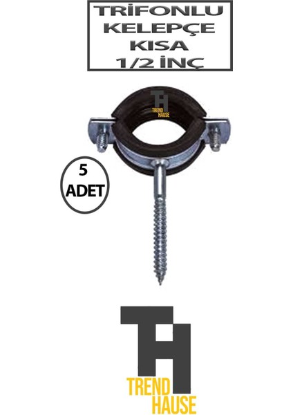 Trifonlu Kelepçe Kısa 1/2 5 Adet