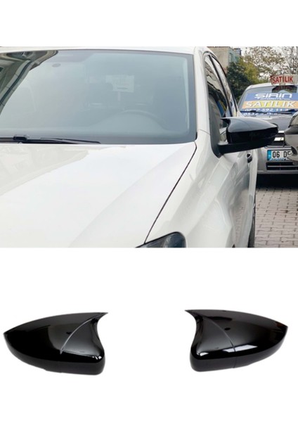 Volkswagen Polo 2010-2017 Batman Yarasa Ayna Kapağı Takım Piano Black