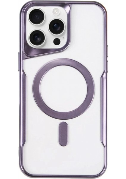 iPhone 14 Pro Kılıf Boyi Magsafe Silikon Kapak - Derin Mor