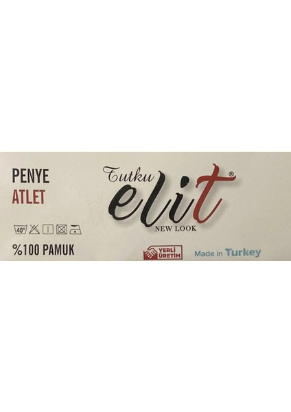 Erkek Penye Atlet - 6 Adet - Beyaz