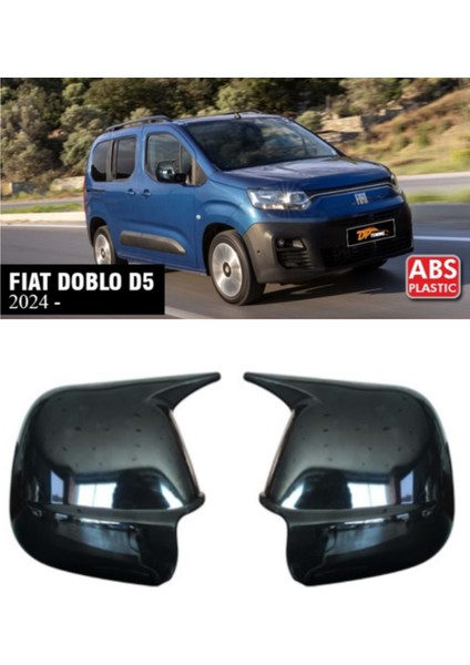 Fiat Doblo 2023-2025 Batman Yarasa Ayna Kapağı Takım Piano Black