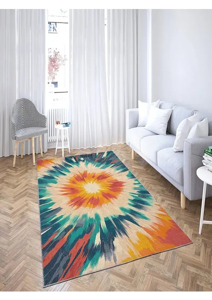 , Makinede Yıkanabilir, Kaymaz Taban, Dijital Baskı, Çok Renkli, Salon Halısı, Oturma Odası Halısı, Mutfak Halısı ve Yolluk