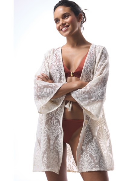 Lace Ekru Kimono