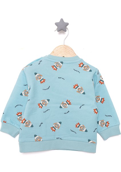 Erkek Bebek Basic Sweatshirt Uzay Desenli Uzun Kol Karışık Renkli fiyatları