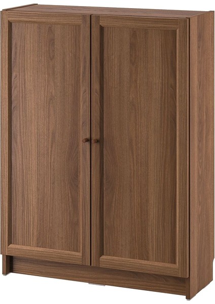 Kapaklı Kitaplık, Kahverengi Ceviz Görünüm, 80X30X106 cm