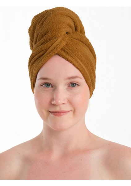 %100 Pamuk Hardal Havlu Bone Saç Kurutma Bonesi Kafa Havlusu Duş Banyo Bonesi Islak Saç Kurulama Bone indirimleri