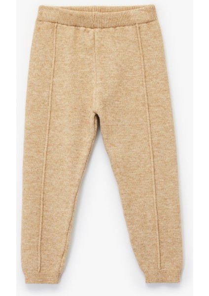 Beli Bağcıklı Basic Triko Pantolon