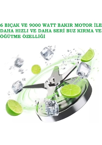 9000W Çok Fonksiyonlu, Çift Sürahi, Buz Kırıcı, Öğütücü, Ev ve Kafe Kullanımı fırsatları