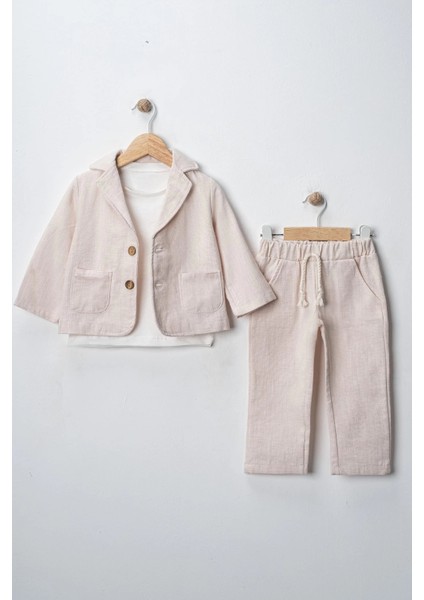 Keten Görünümlü 3'lü Erkek Takım fırsatları