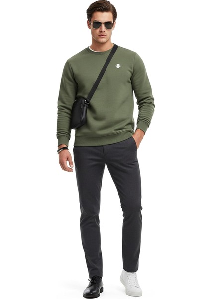 Erkek Basic Logo Sweatshirt Nova