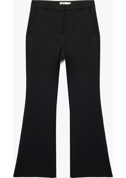 Yüksek Bel Viskon Karışımlı Ispanyol Paça Kumaş Pantolon modelleri