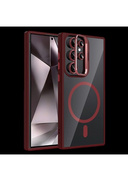 Samsung Galaxy S24 Ultra Remim Lensli Magsafe Standlı Kapak