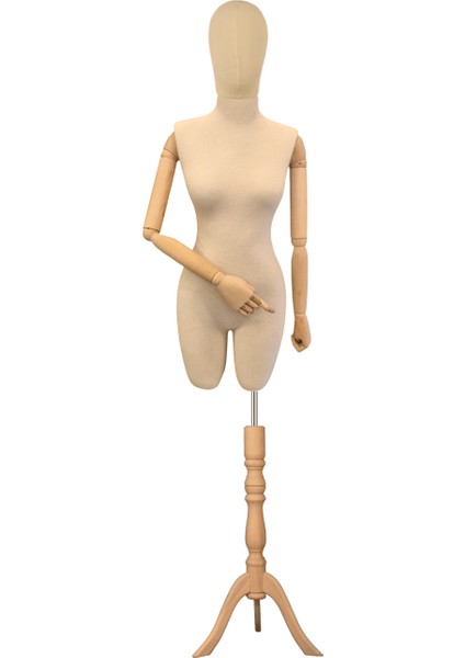 Çengel Aparatlı 40 Beden Pinokyo Kollu Pantolon Giyebilen Terzi Mankeni Kumaş Kafalı modelleri