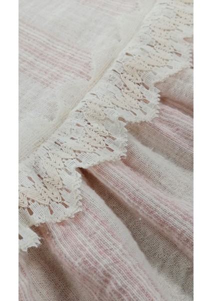 Dantel Detaylı %100 Pamuk Müslin Kumaş Bebek ve Çocuk Kız Ikili Takım modelleri