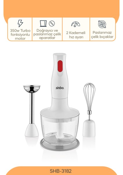 Beyaz El Blender Seti, Kullanışlı ve Şık Mutfak Aleti