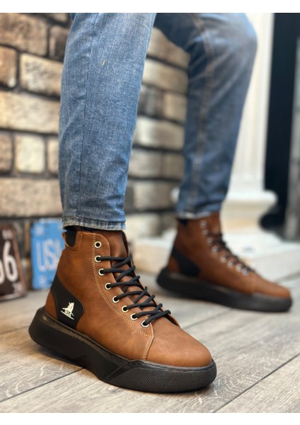 ET0155 Bağcıklı Erkek Yüksek Taban Taba Spor Bot