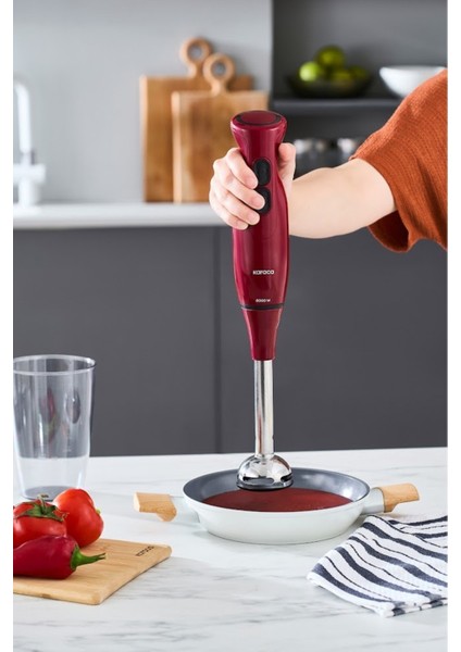 6'lı Çok Amaçlı Mutfak Robotu ve Blender Seti, Kırmızı, 2000 W indirimleri