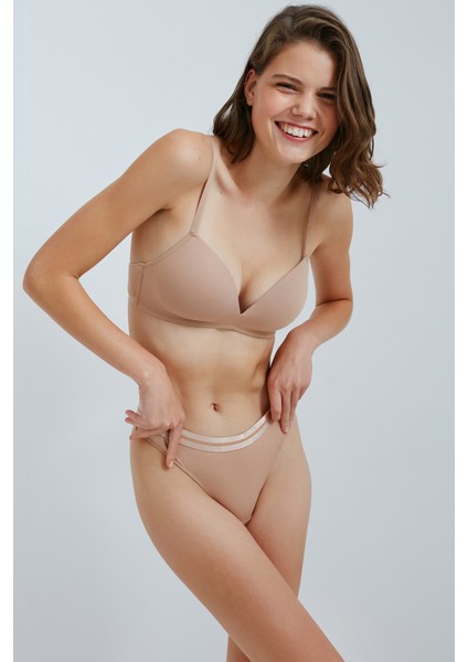 #Hiççamaşırı Bej Balensiz Cosy Pamuklu Sütyen