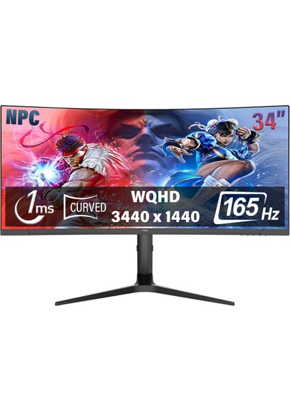 1ms 165Hz 34" 3440X1440 Wqhd Curved Gaming Monitör MP3429-Y