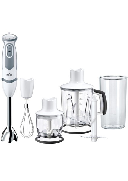 El Blender Seti 1000 W Vario Beyaz, Çok Fonksiyonlu Mutfak Aleti