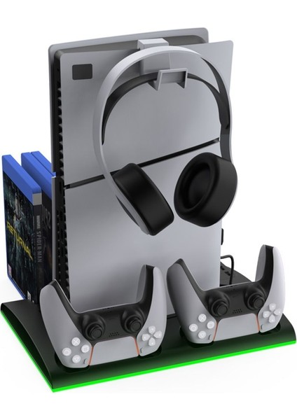 TP5-3557 Ps5 Slim ve Tüm Modeller Için Multi Fonksiyon Soğutma ve Şarj Ünitesi Uyumlu modelleri