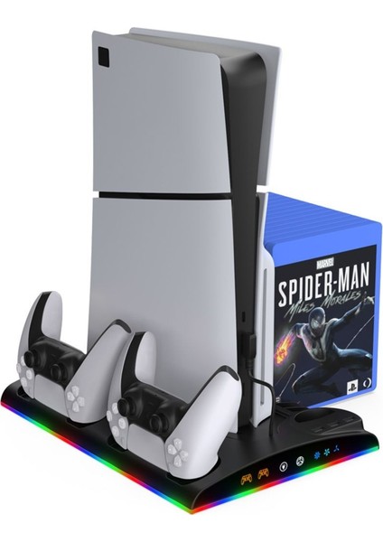 TP5-3557 Ps5 Slim ve Tüm Modeller Için Multi Fonksiyon Soğutma ve Şarj Ünitesi Uyumlu indirimleri