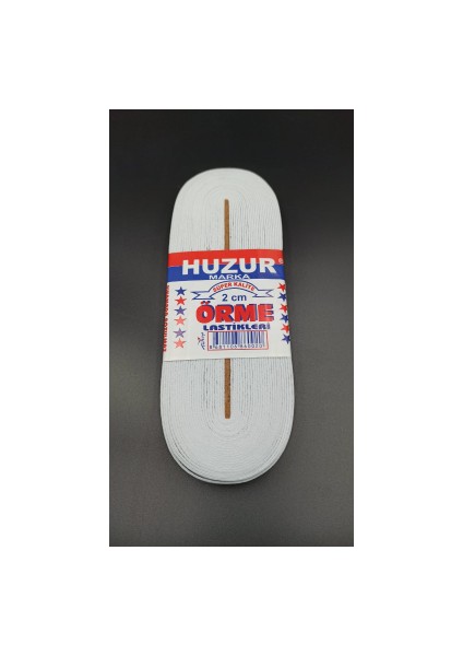 Beyaz - 2cm Paça Lastik Yassı Geniş 10MT (5263)