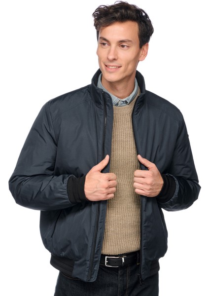 Erkek Lacivert M Vincit Fermuarlı Mont M4620JT3163F0388