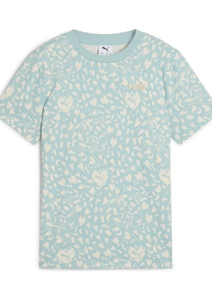 Flamıng Love Aop Tee-Modern Mint Tişört-Mint Yeşil