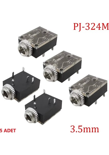 3.5 Mm Mono Jack Fiş yuvası ( 5li Paket )