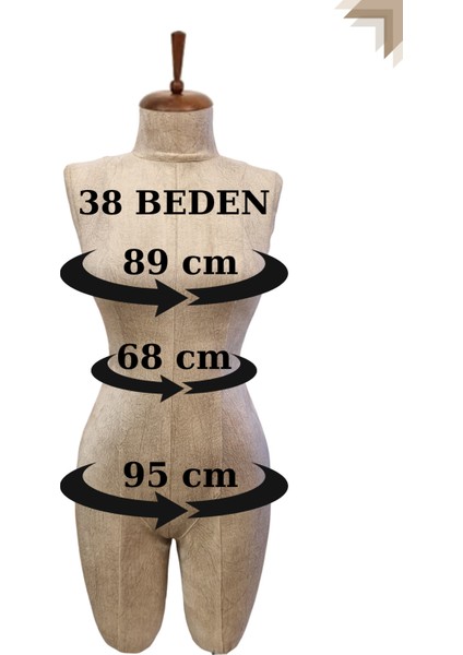 Lüks Keten Kumaşlı Ahşap Mobilya Ayaklı 38 Beden Vitrin Mankeni Terzi Mankeni (Iğne Batmaz) modelleri