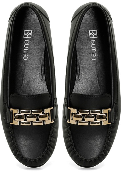 24K-512 4PR Siyah Kadın Loafer