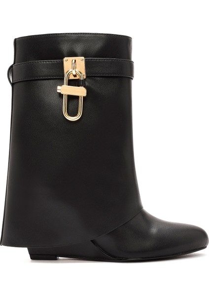 Kadın Siyah Dolgu Topuklu Bot 25AFD440018