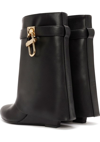 Kadın Siyah Dolgu Topuklu Bot 25AFD440018