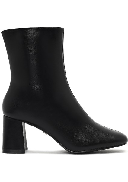 Kadın Siyah Fermuarlı Kalın Topuklu Bot 25WFE481318