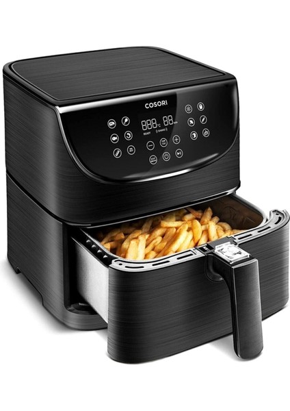 Yüksek Kapasiteli Sıcak Hava Fritözü Xxl 5.5 Lt 11 Programlı Siyah