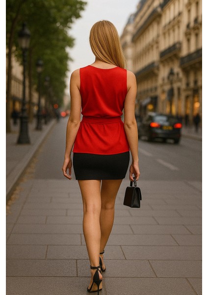 Marbel Krep Saten Kruvaze Bluz modelleri