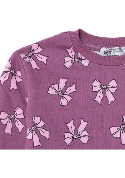 Kız Bebek Eşofman Takımı Bisiklet Yaka Uzun Kol Lastikli modelleri