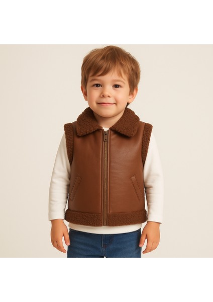 Unisex Eton Çocuk Deri Yelek fiyatları