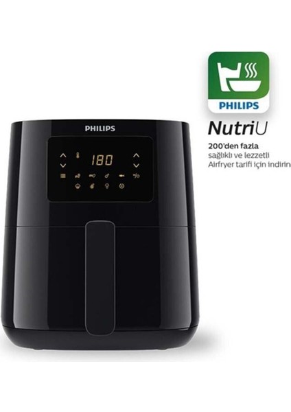 Daha Az Yağ Kullanımlı 4.1 Litre Yıkanabilir Airfryer Siyah