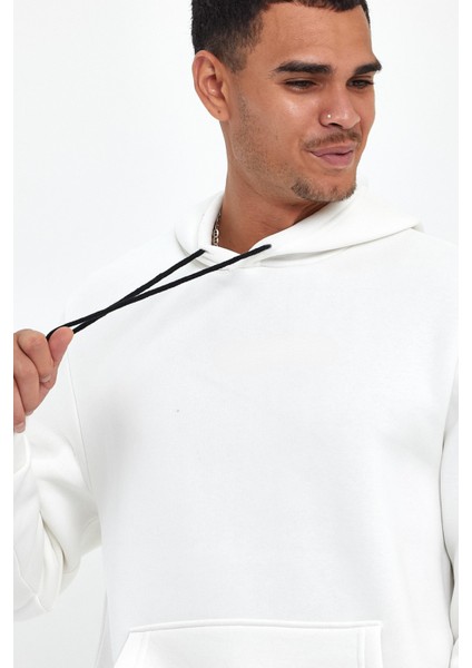 Erkek Kapşonlu Rahat Kalıp Içi Polarlı 3 Iplik Sweatshırt SPR24SW55 fiyatları