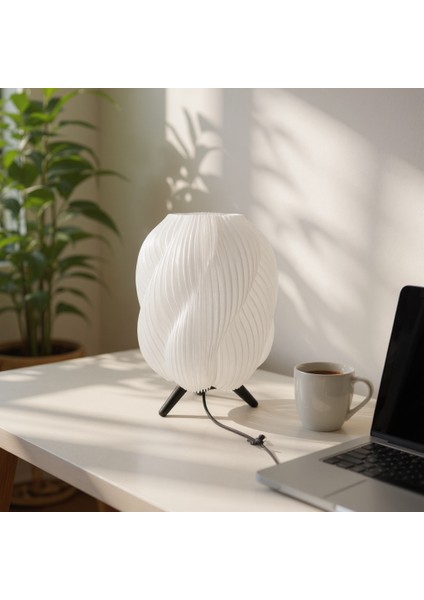 Spiral Masa Lambası - Modern Tasarım Dekoratif Abajur modelleri