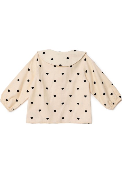 Kız Bebek Gömlek Düğmeli Bebe Yaka Uzun Kol fiyatları
