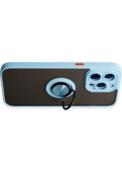 iPhone 14 Pro Kılıf Montreal Yüzüklü Silikon Kapak - Buz Mavi fırsatları
