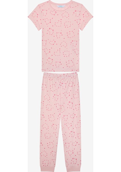 Kız Çocuk Heart Star 2li Çok Renkli Pijama Takımı