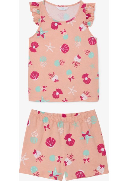 Kız Çocuk Keep Our Ocean Pamuklu 2li Pijama Takımı