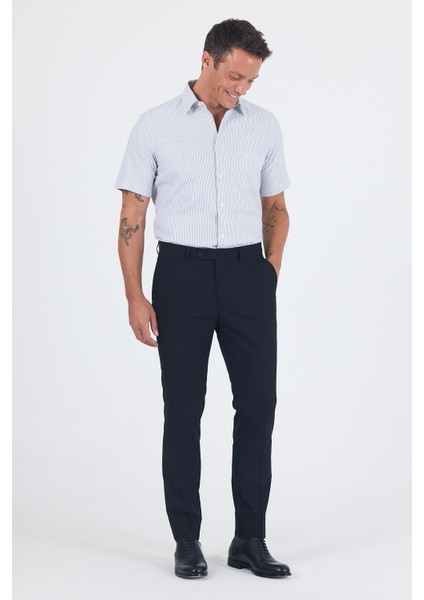 Siyah Esnek Yandan Cepli Slim Fit Classic Pantolon 1003250013 modelleri