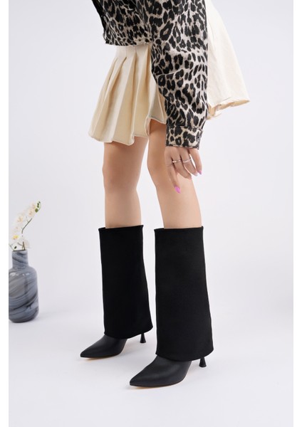 Catie Süet Sivri Burun Ince Topuklu Kadın Çizme